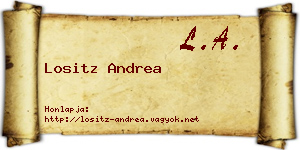 Lositz Andrea névjegykártya
